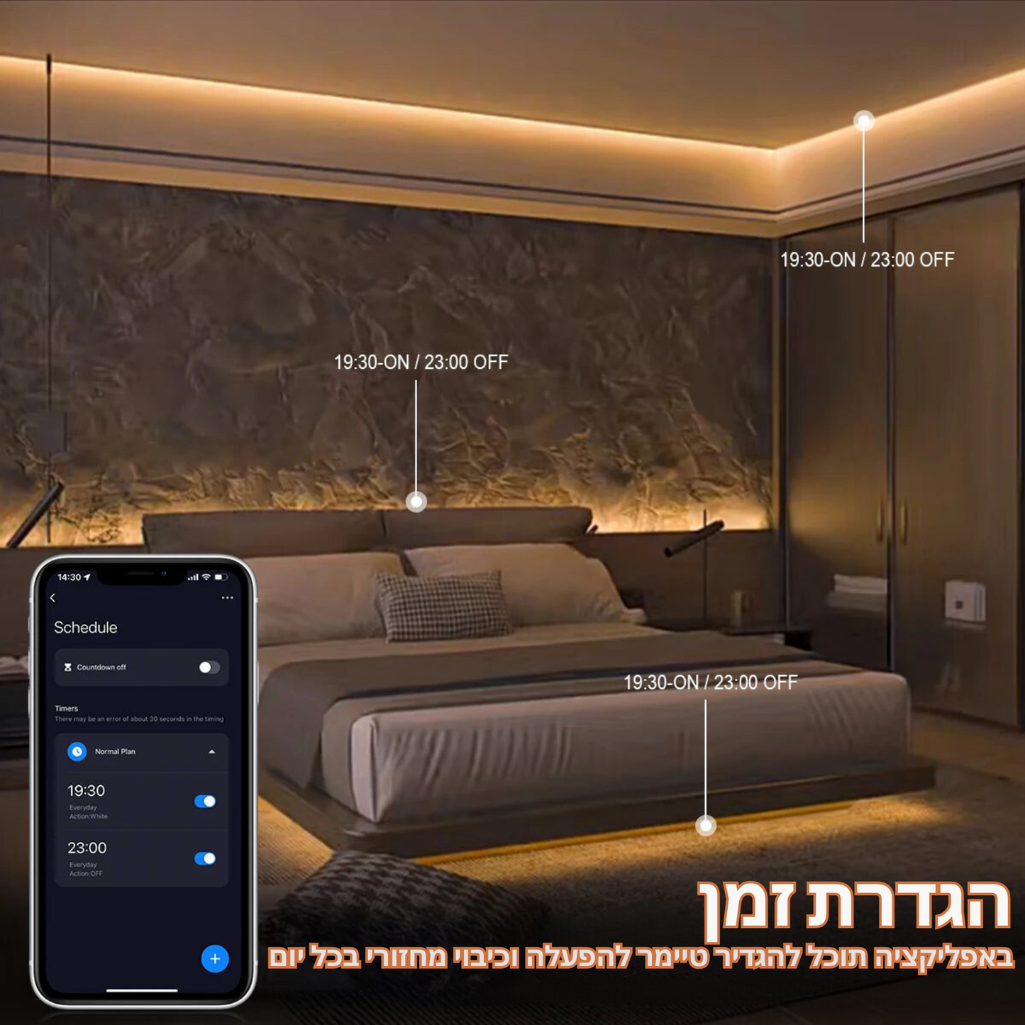 נורת LED ניאון חכמה מבית Toya – רצועת תאורה גמישה ועמידה במים עם שליטה אלחוטית WiFi, שליטה קולית ואפליקציה, 3 גווני צבע, תמיכה ב-Alexa ו-Google Home להתקנה נוחה