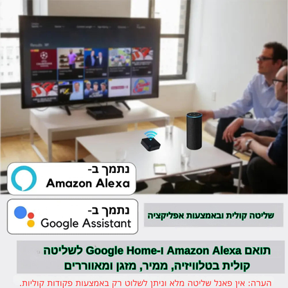 שלט רחוק חכם אוניברסלי IR מבית Tuya – שליטה קולית עם Alexa ו-Google Home, חלופה לכל השלטים בבית, כולל טלוויזיה, DVD ומזגן, תומך באפליקציית Smart Life.