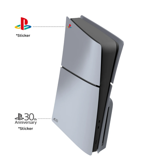 פלטות צד מותאמות אישית מהדורה מוגבלת 30 שנה ל-Sony PlayStation 5 – כיסוי ABS עם לוגו ומדבקת 30 שנה לדגם- PS5 Slim