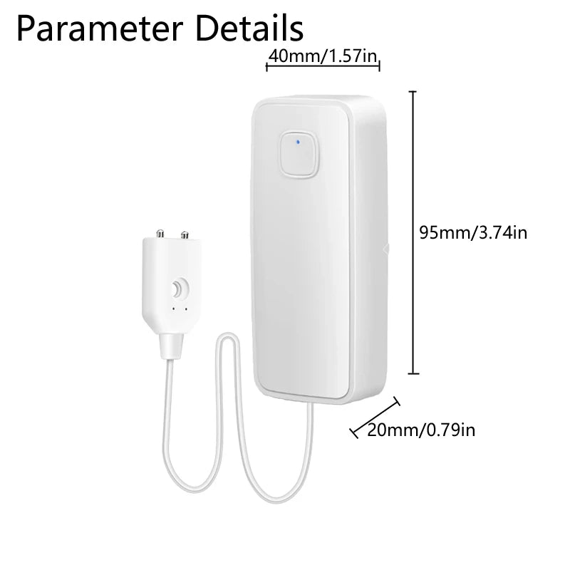 חיישן דליפת מים חכם Tuya WiFi – התרעת הצפה, אבטחת בית מתקדמת ותמיכה ב-Alexa, Google Assistant ואפליקציית Smart Life